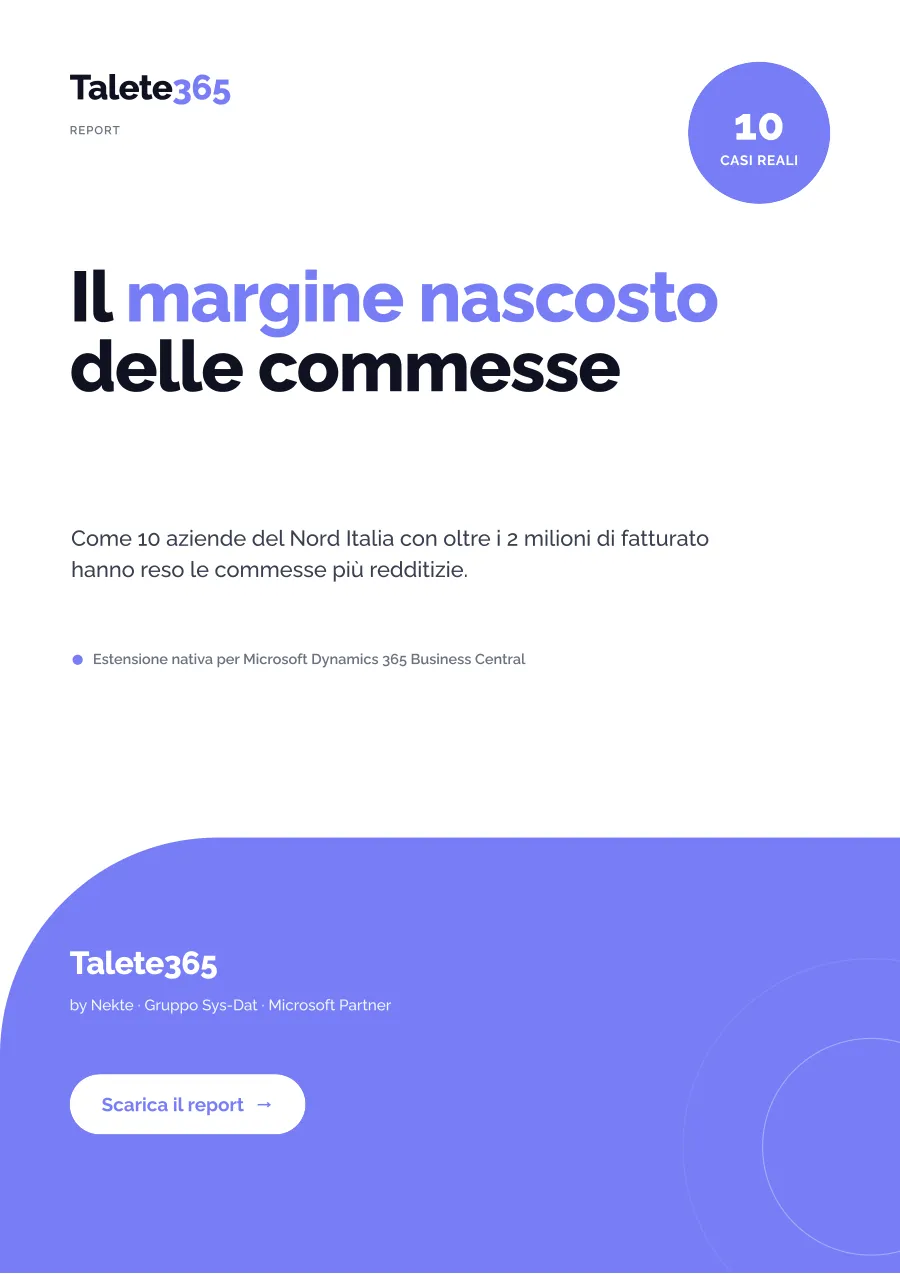 Il margine nascosto delle commesse. 10 aziende, 7 settori, una sola falla.
