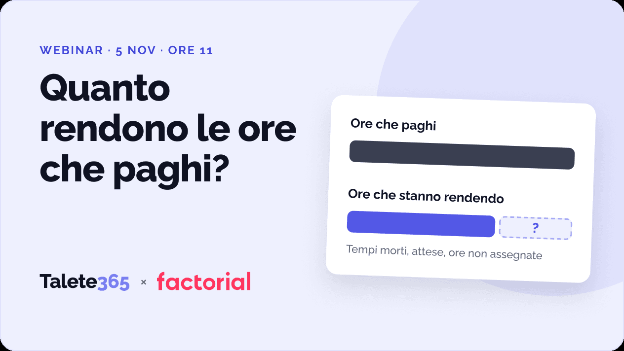 Scopri quanto stanno rendendo le ore che paghi in azienda